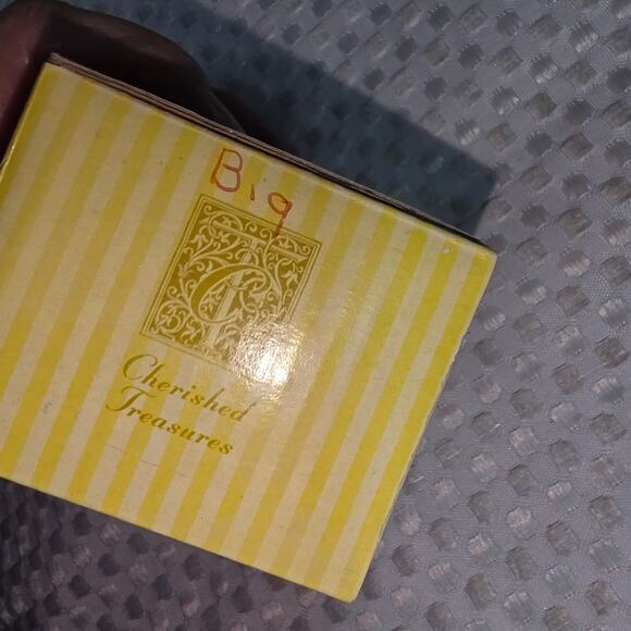 CHERISHED TREASURE JEWELED PEWTER ELEPHANT HINGED TRINKET BOX LG - Picture 2 of 4